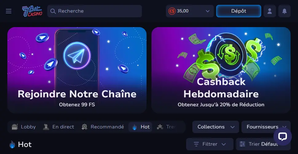 Casino bonus sans depot